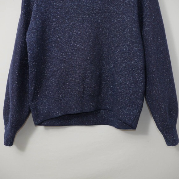 Zara Fancy Collection Blue Glitter Sweater Size S - Picture 4 of 10